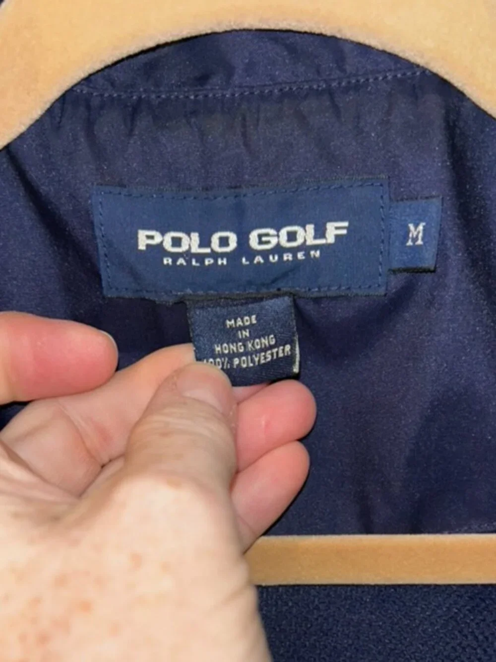 Polo Ralph Lauren GOLF navy blue nylon sleeveless jacket vest M